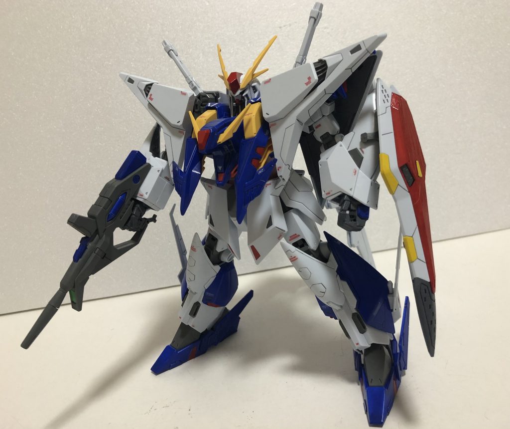 Ξはもう少しグレーがかった白と紺色寄りの青っていう個人的イメージがありますが部分塗装のみなので白に合わせて青も明るめで。