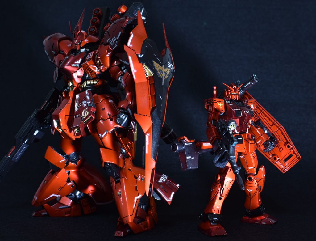 最後にもう一つのネオジオン軍総帥専用機とツーショット撮影📸