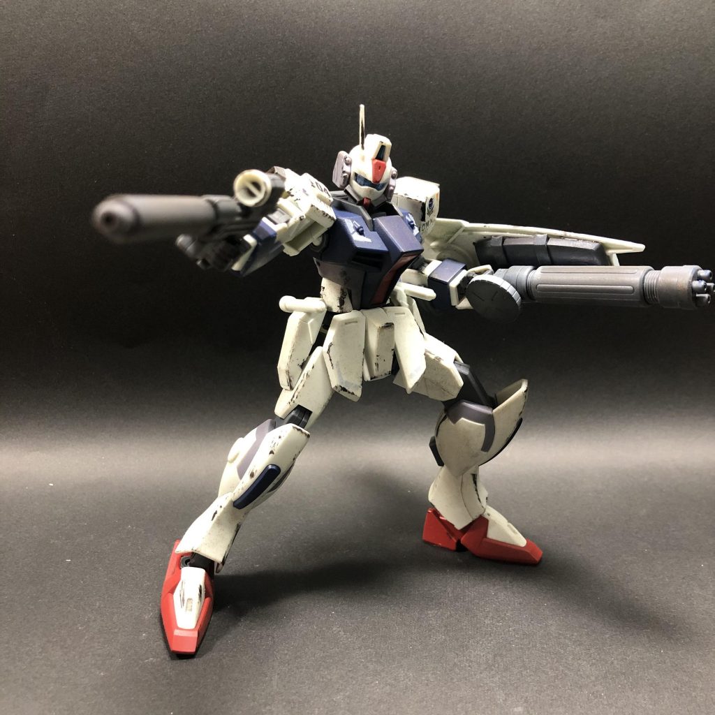 ライフルを構えて