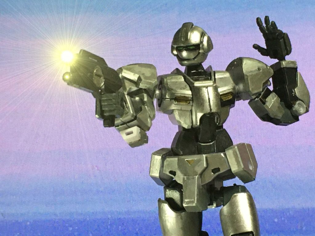 デュアルビームガン主武装。連射がきき扱いやすい。