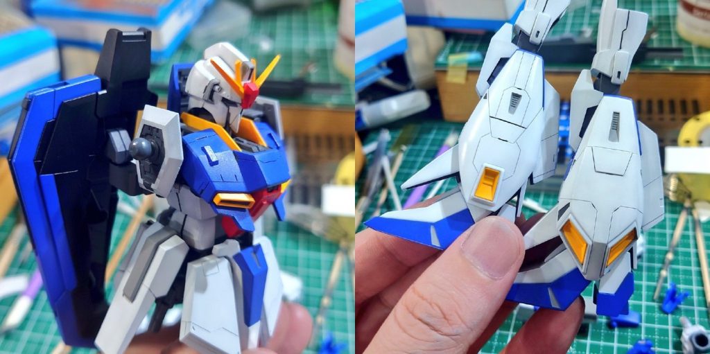 ・アクリル部分塗装タミヤアクリルで部分塗装したりパーツの陰になる所を塗装して、はみ出た部分はマジックリンで拭き取っていきました。エナメルと違ってパーツを割らないので精神衛生上とてもいいですね♪