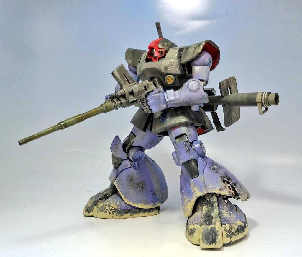 リィ曹長はゲーム中に支援機のマゼラアタックを呼べるのでマゼラトップ砲を装備急造感を出すために砲身は緑