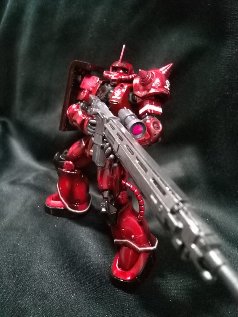 HGUC　シャア専用ザク　赤い彗星Ver–4枚目/制作者：おっさんX68kどきどきプラモ