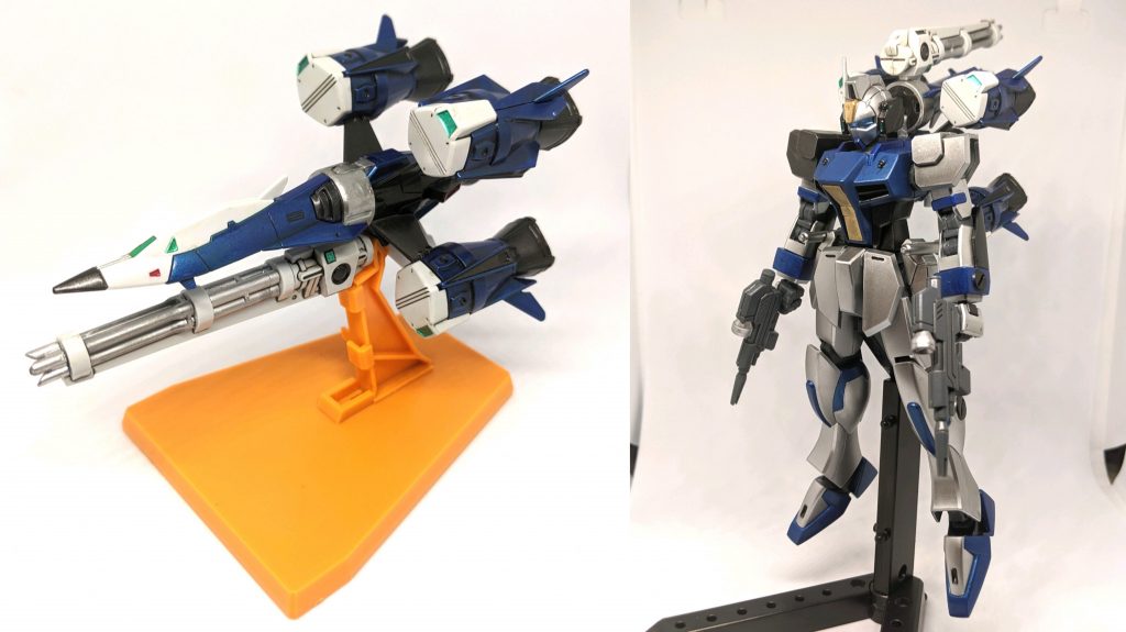 オマケ後にダガーL2号機に付ける予定のガンバレルストライカーもチラ見せ。これはこれで結構合う気がします。以上、ダガーL［コンバット・アームズ］でした。遂にキット化された待望のキットなだけあり、作ってて楽しかったです。可動面も優秀で様々なストライカーパックを使用できるのでオリジナルのダガーLを作れるのは素晴らしい利点だと思いました。