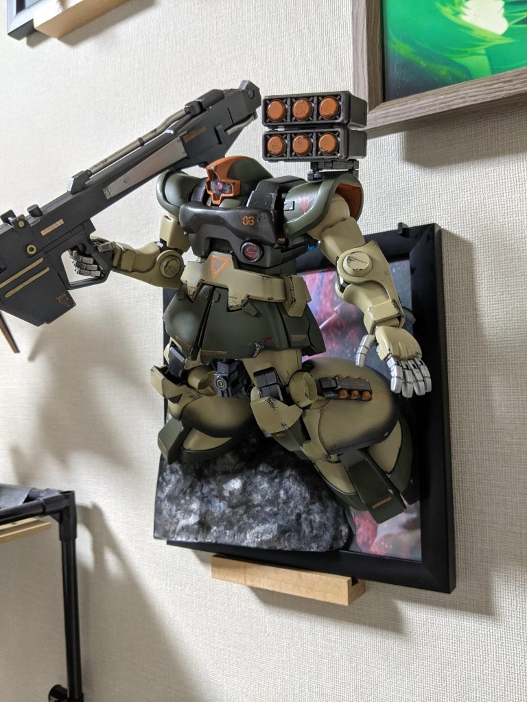 そしていつもの壁掛けにして一枚の飛び出す絵のようなイメージで飾ります♪