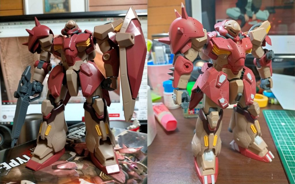 素組とディティールアップ後さみしい部分が無いよう、掘って貼ってしました