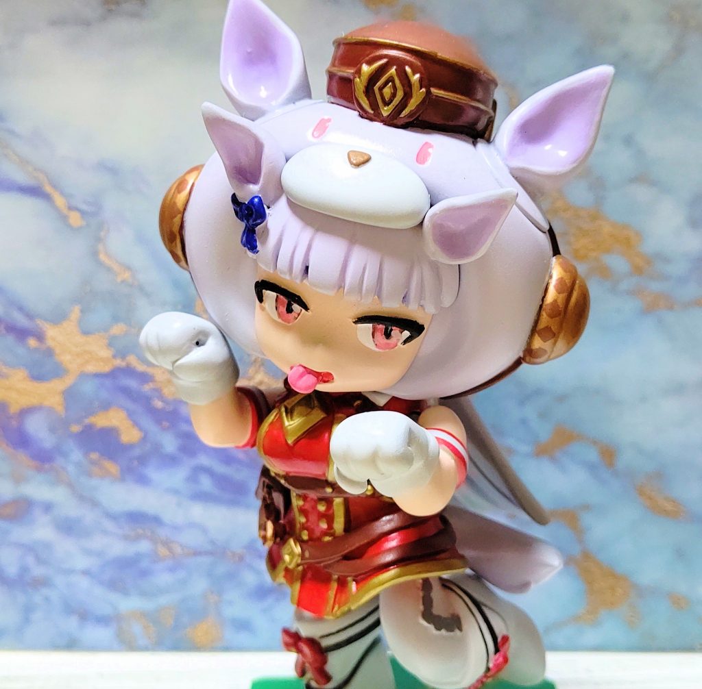 ゴルシのレース1着の時の「1着のポーズ♪」を作りました。ベロでゴルシのやんちゃな感じを出してみました。