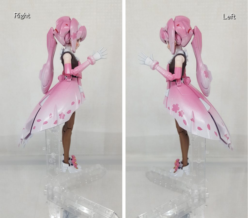 桜マスキングは全部アシンメトリーになるようにしています。※ネットで拾った桜のイラストを参考にマスキングしています。トップコートはつや消しの方が良かったかもしれません。