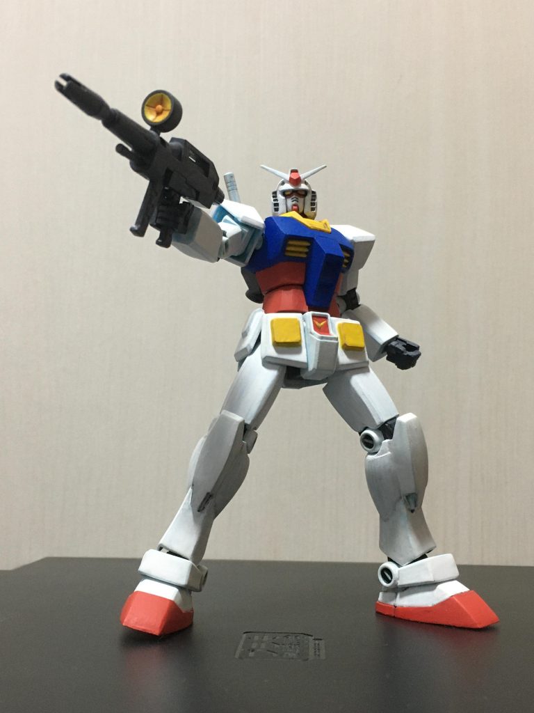 アクション少し太く、がっちりしたのでキットそのままの手足がひょろっと長い印象が少し薄れてくれたかなと。