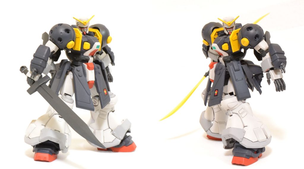 MGグフカスタムのヒートホークとHGゲルググのビームナギナタ。これは似合う!