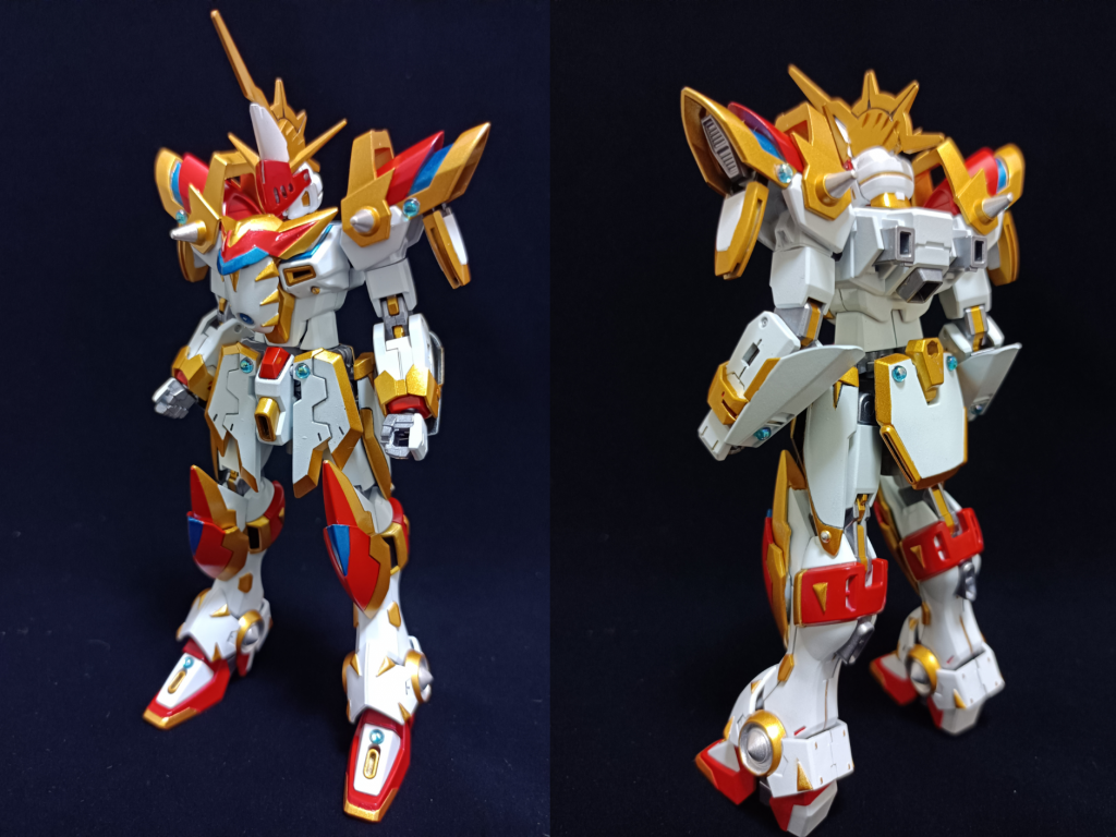 機体装甲をより騎士っぽく、機体色は王道勇者系に