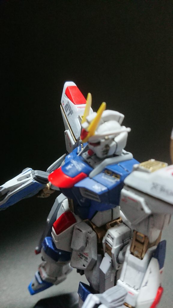 首周りを削ってフリーダムのイメージに近づけています。