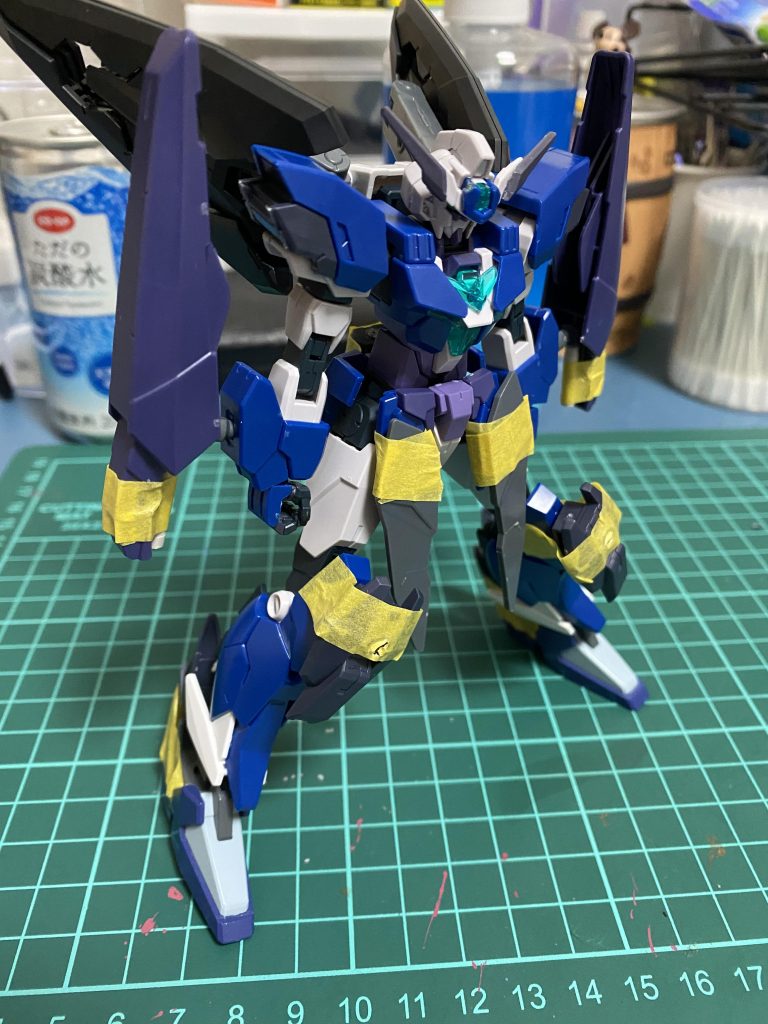 最後に初期段階の画像を載せておきます(^^)結構ガッツリ変わりましたねww GUNSTAさんの投稿は今回が初めてでしたが、楽しめて作れたと思います(๑˃̵ᴗ˂̵)ですが塗装や作り込みが雑な部分が何箇所かあるので、マイペースに上達していきたいです！ 最後まで見ていただきありがとうございます！評価やコメント等を頂けると嬉しいです(*´-`) 【主な使用キット】HG コアⅡ(G-3)HG メルクワンユニットHG ジュピターヴHG トライスラッシュブレイド