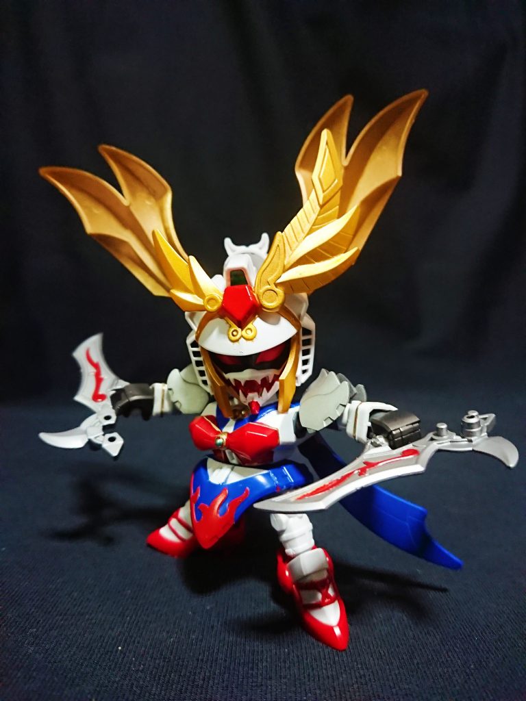 暴走状態はもうそのままですねwこうして見ると三国伝の中では塗装もシンプルで作りやすかったです。