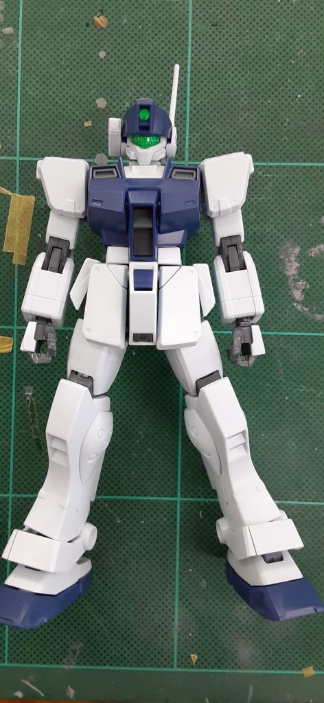 素組状態。延長工作でスタイル改修して、各部筋掘り追加等をしていきます。特に脚部はシンプルなので情報量を多くしていきます。