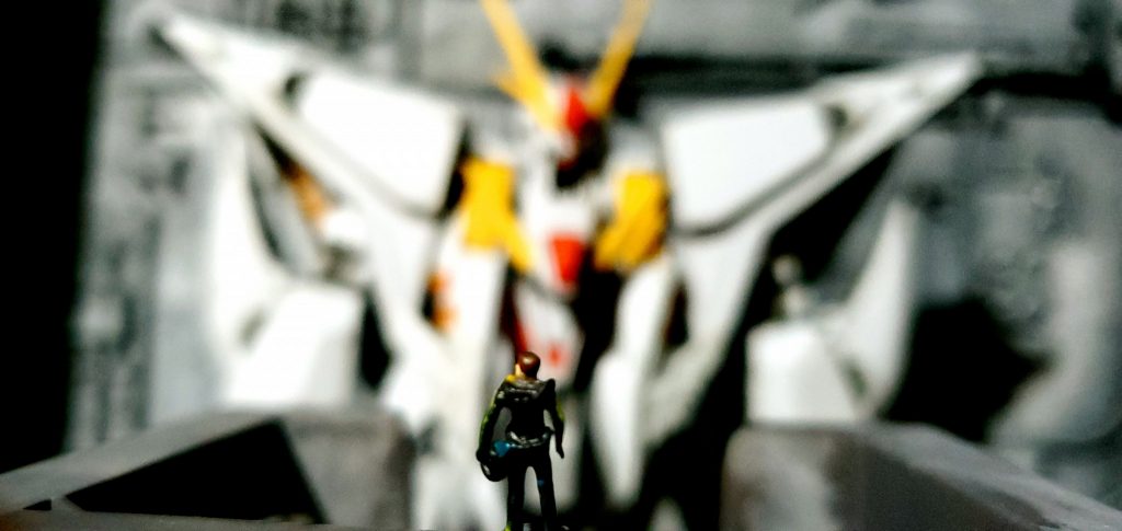 鉄道模型のジオラマ人間を加工し、パイロットフィギュアに!