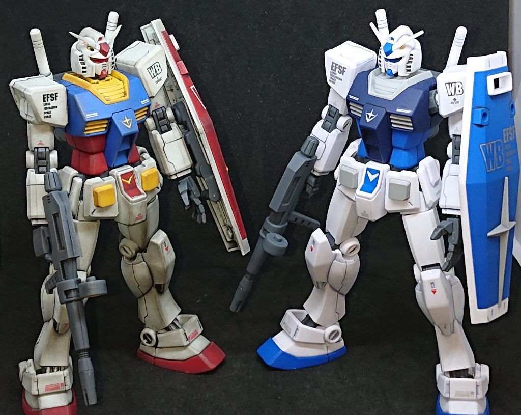 前回のガンダムと同じ様にデカールを貼ってみました。基本、色違い仕様です。