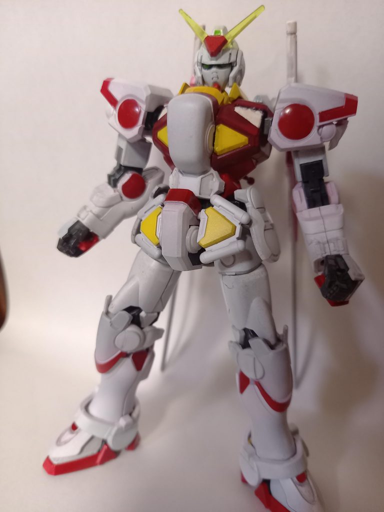 赤を塗ってからマスキングで白を塗ったら赤が滲んできてしまいましたけどいい感じにできた気がします