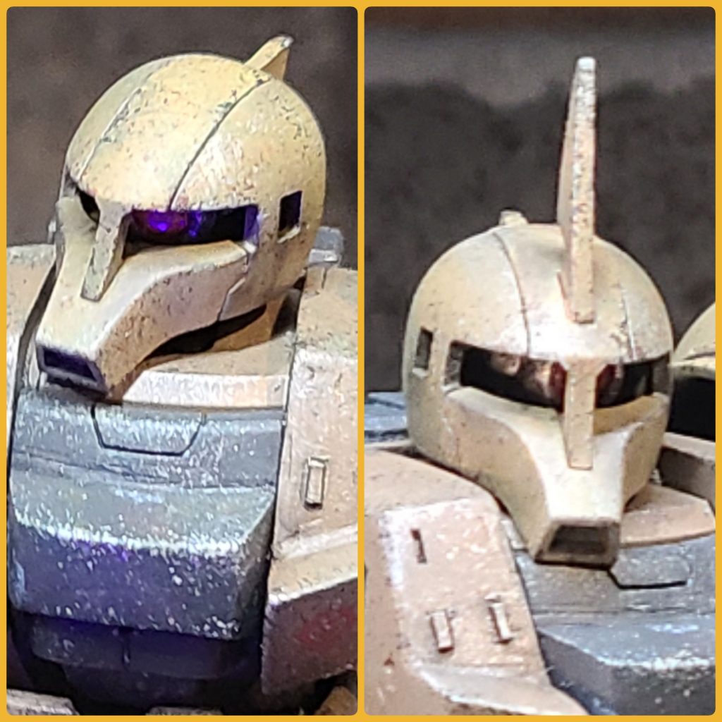 差し替えで、一般機、指揮官機のヘッドを再現可能です。