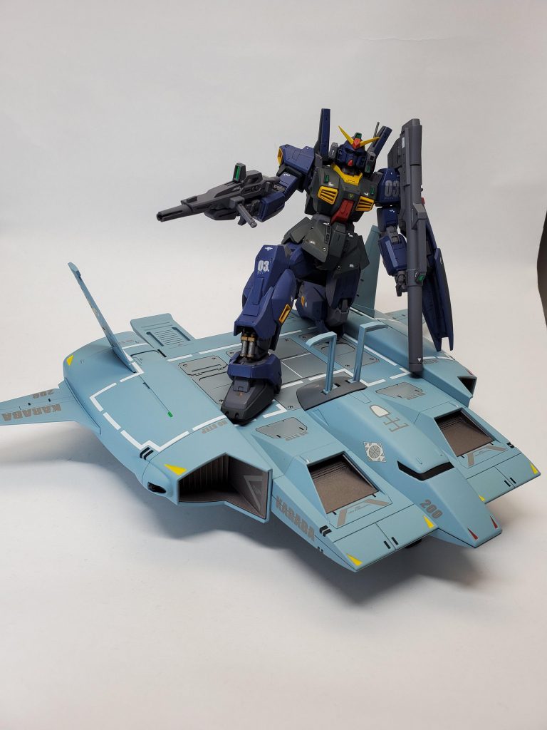 MSを乗せてみました。生憎ティターンズ色しかありませんが…。ドダイは正直大きいです😖