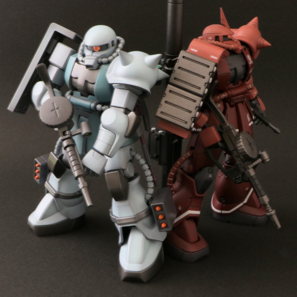 赤い彗星でお馴染みの上司殿と記念撮影。この後は簡単に制作工程を説明します。