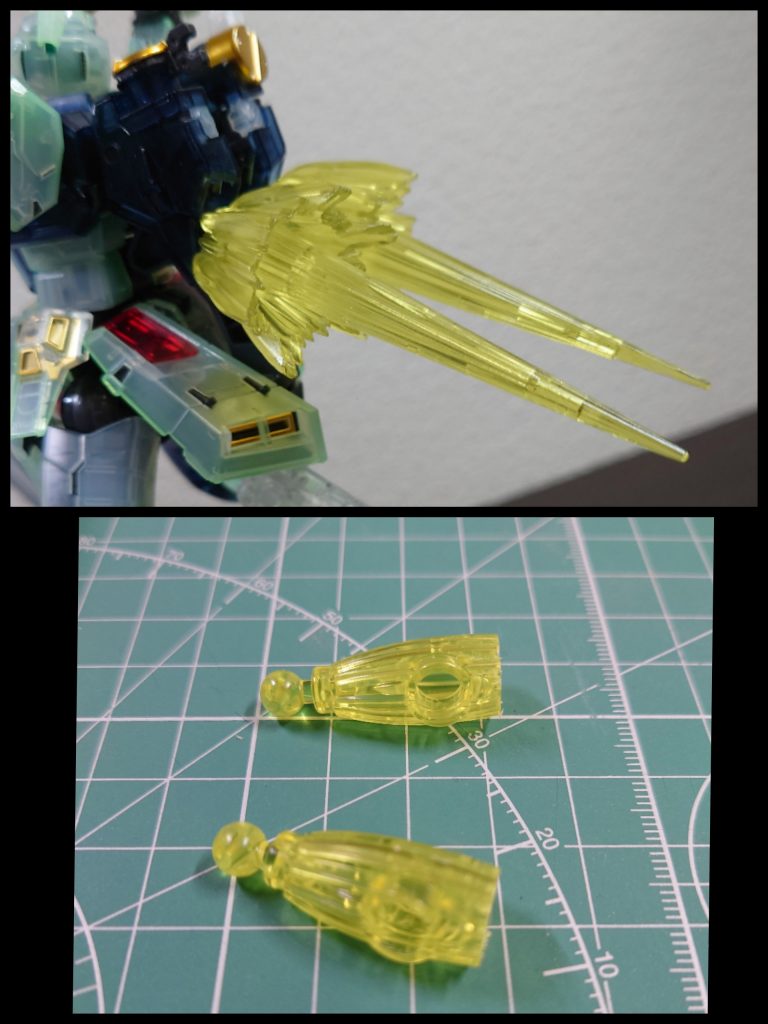 エフェクトパーツを加工し各部に合うように調整