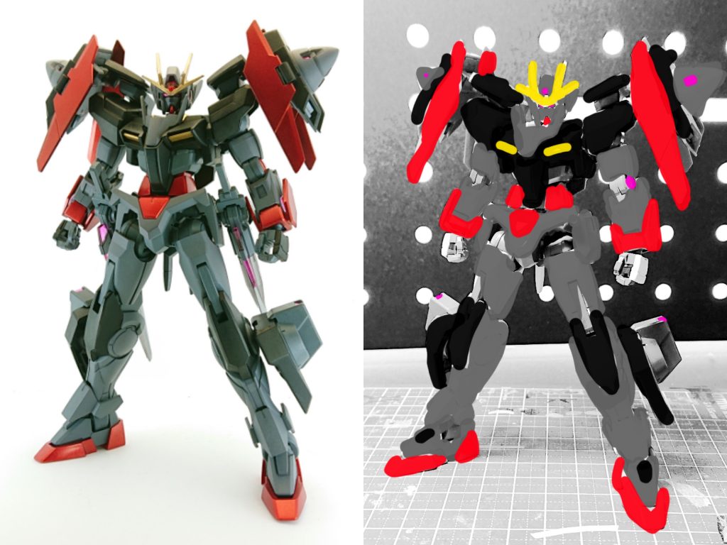 塗装案と比較いい感じに形にできたのではないかと思います。