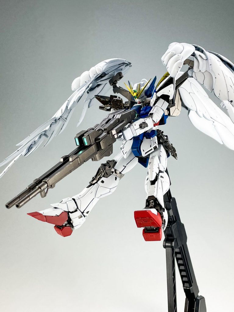 ツインバスターライフルを構えるシーンは印象深く、再現できて良かったです。