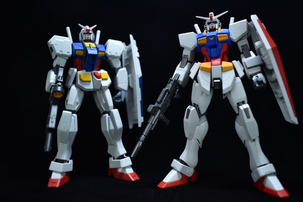 以前作成したミキシングなんちゃって初代ガンダムとツーショット