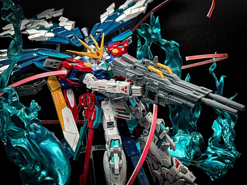 そしてツインバスターライフルアクション!!エフェクトでサイコフィールドとZEROシステムに包まれるエフェクトを作製しました( ´ ꒳ ` )ﾉ