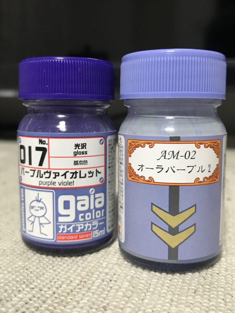 今回のカラーレシピ濃いめ紫:パープルバイオレット薄め紫:オーラパープル全てピンク立ち上げです。