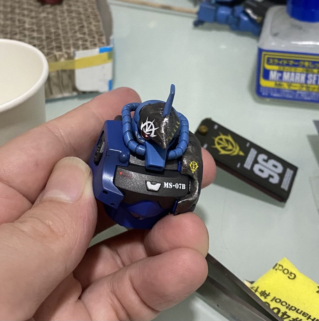 塗装したけど頭部に違和感