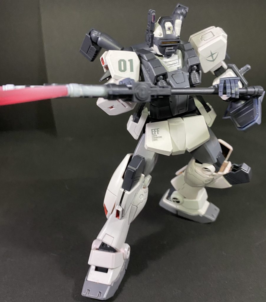 -WEAPON SYSTEM Attestation-「お互い連邦製で良かったな」ツインビームスピアも用意しました。触ってる時にビーム刃の軸折りかけたんで今度交換します()