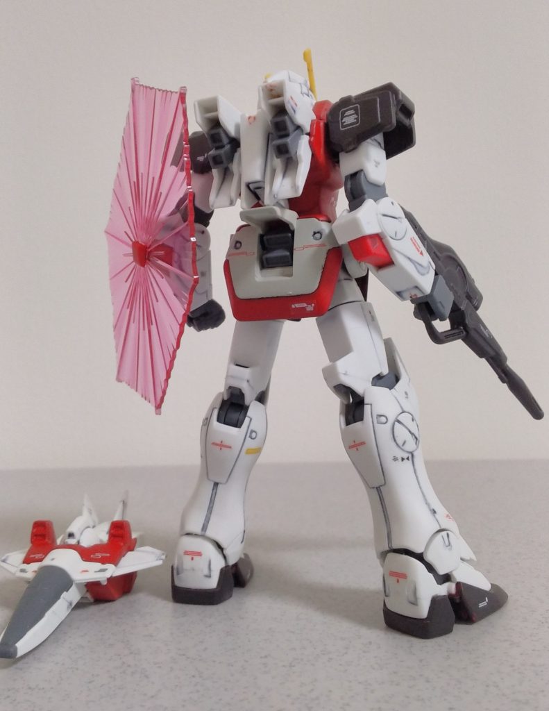 2021年制作一度コーティングして組んだものをバラしたので、破損しまくりました(汗)その過程で、コアファイターのツノも折れました(>_<)脳内破損ということで・・・( ^ω^)・・・