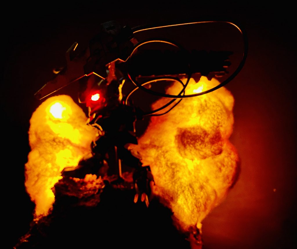 SDクロスシルエット◇鉄血のオルフェンズ◇ASW-G-08 ガンダムバルバトスルプスレクス 劇中戦闘仕様◇改修ウェザリング塗装済み完成品オリジナルLED電飾ベースセット–5枚目/制作者：H4co Y