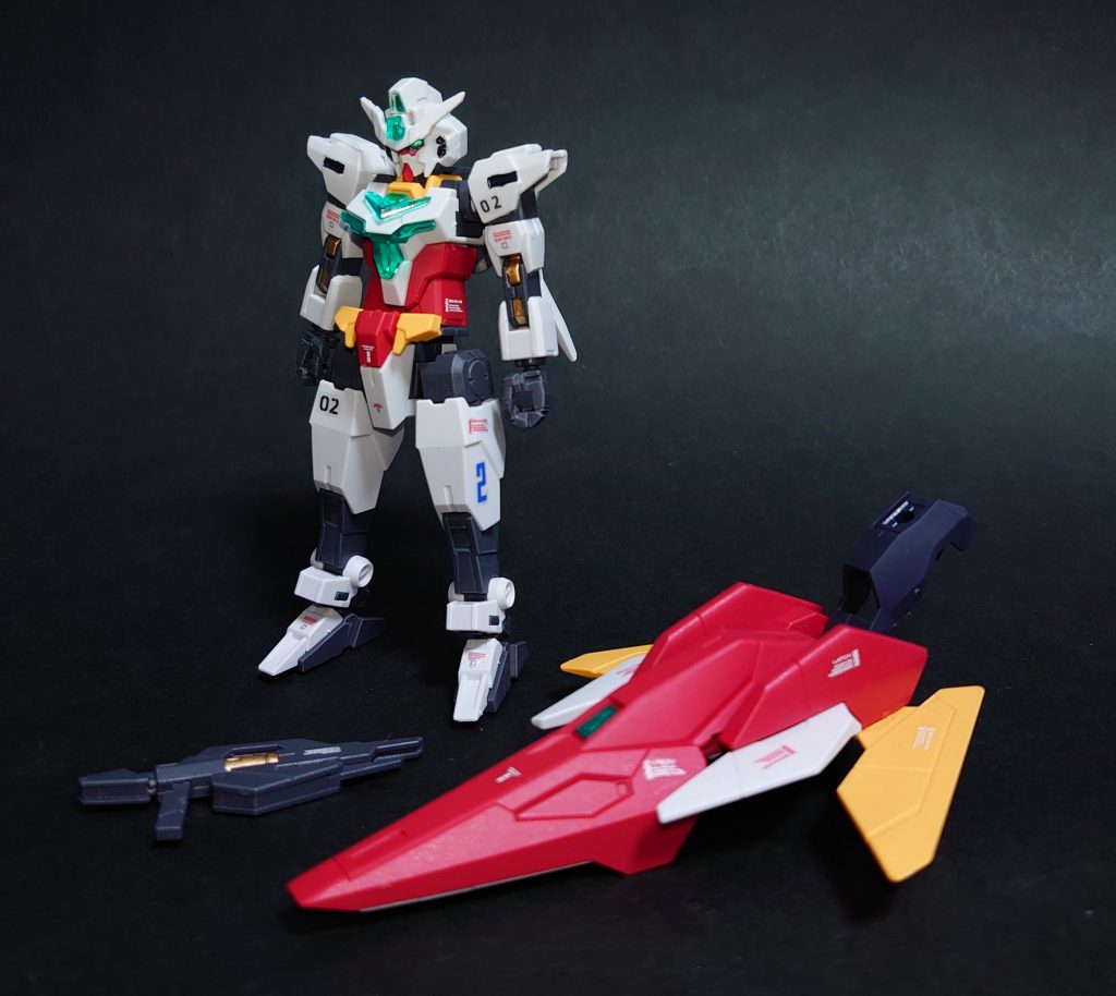 ・コアガンダムⅡ素体となるコアガンダムⅡはキットの物をそのまま使用しています。ガンダムAGE好きの僕なりのアレンジとして関節の色はAGEキットに近いMSファントムグレーに変更してみました。