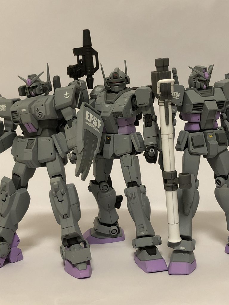 最後に同じカラーリングの3体で。小隊っぽく見えますかね。これでG3カラーシリーズはひとまず終了です。ありがとうございました。