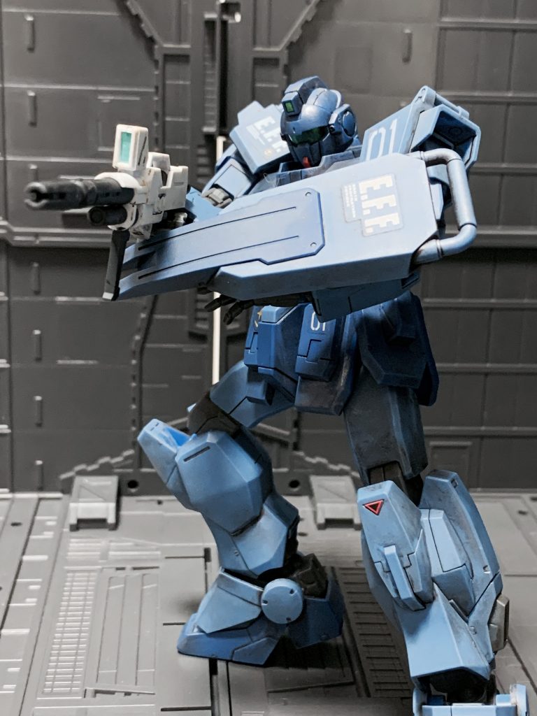 ビームライフル。BD1は装備しているイメージがあったので、持たせてみました。陸戦型ガンダムのをそのまま持たせています。