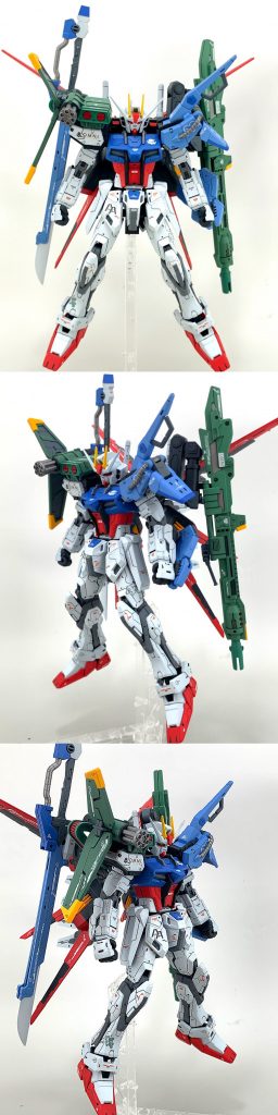 RGストライク用の水転写デカールは無かったのでRGストライクフリーダムの水転写デカールを主に使用しています、他にはガンダムデカールDXのSEED系とHQパーツのデカールを使用しました。