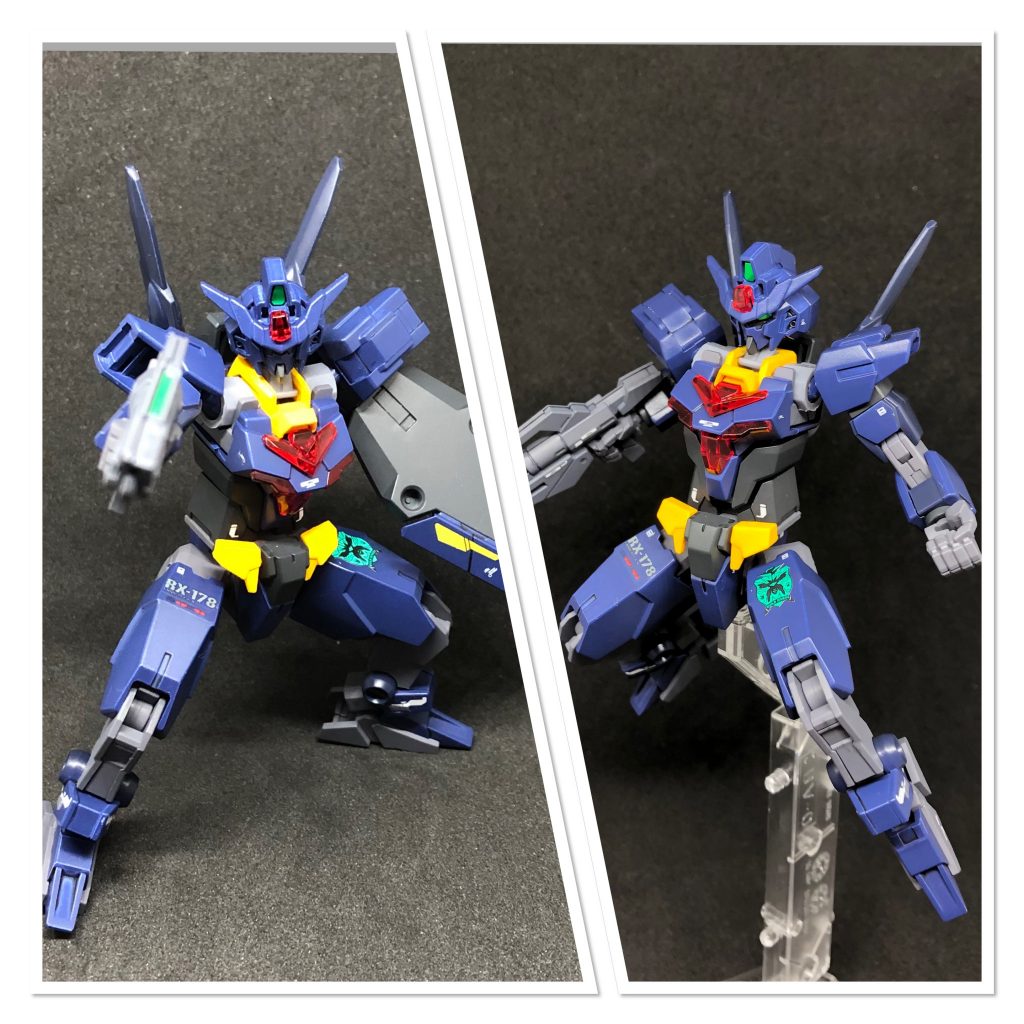 今回のテーマとして…＊RGガンダムMK-Ⅱティターンズカラーを参考にした塗り分けの実施（ティターンズブルーの塗り分けによる面出し狙い）＊RGガンダムMK-Ⅱ専用のデカールを使用して情報量UP（こんなにデカール貼りしたのは初めてでした…）