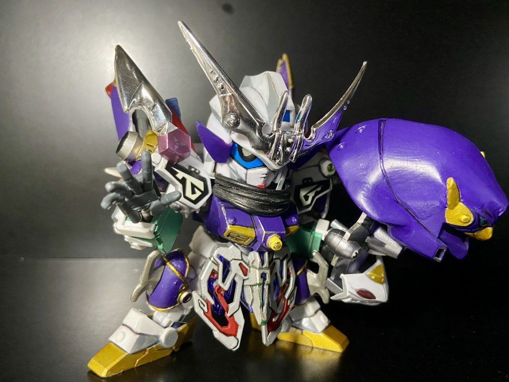 闇の力をもった忍者キャラが自身を犠牲にして技を放ち、光の武者に生まれ変わるという、分かりやすいカッコ良さ渋滞キャラに心奪われた少年時代を思い出し、製作しました!偉大なる先人たちが、非常にクォリティの高いLGBB化はされているので、元キット再現はそこそこにアレンジしてみました!