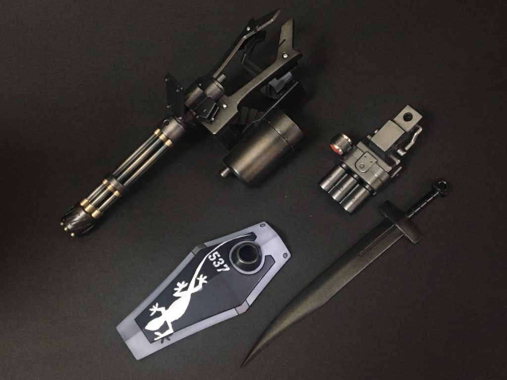 武装類も細かなディテール追加とグラデーション塗装で金属的な重厚感を表現しています。