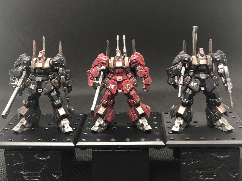 左から、ロベルト機、クワトロ機、アポリー機です。