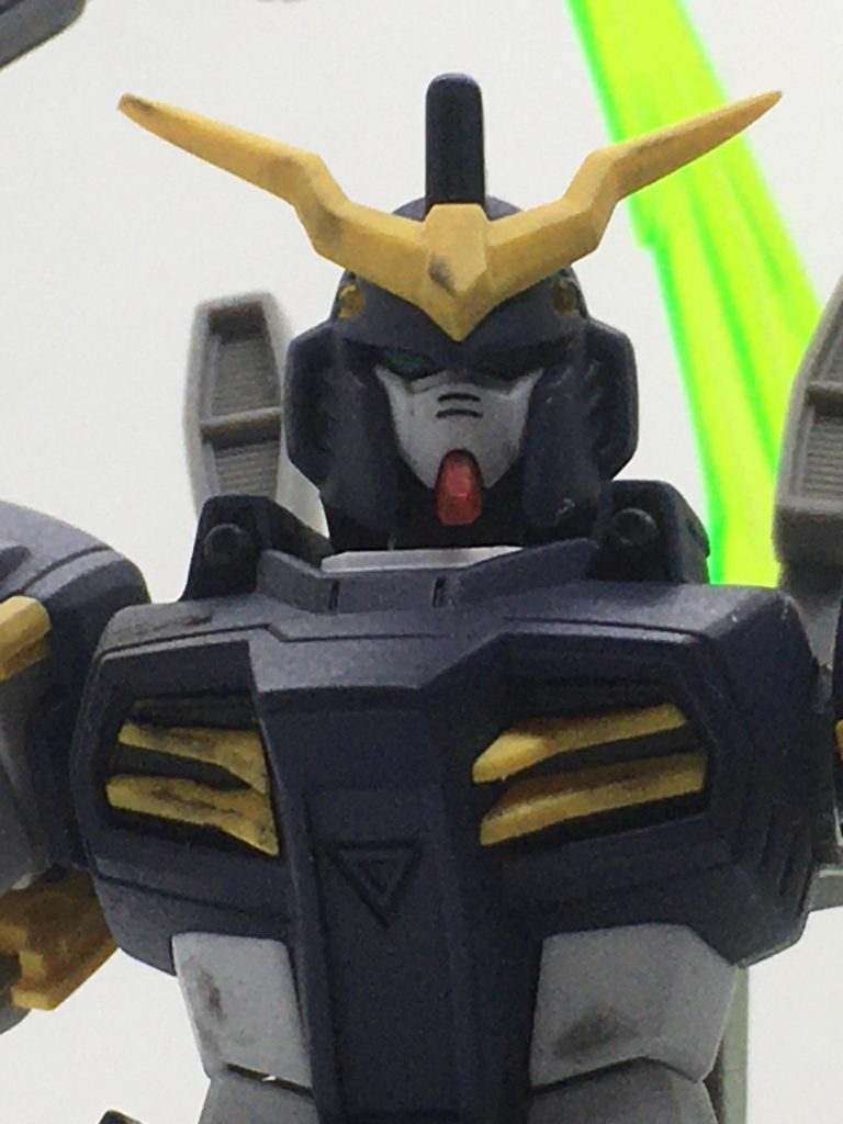 顔のアップ写真アンテナ等をシャープ化瞳等、シールが付属している箇所も塗装してます