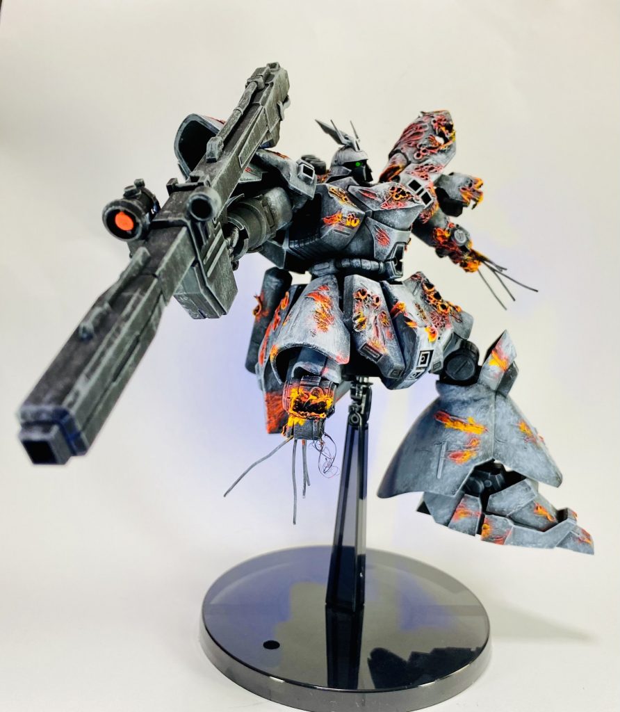 HGUC 1/144SCALE◇MSN-04 SAZABI サザビー 逆襲のシャア◇2次元彩色コミック調タッチ◇ダメージ加工塗装済み完成品–2枚目/制作者：H4co Y