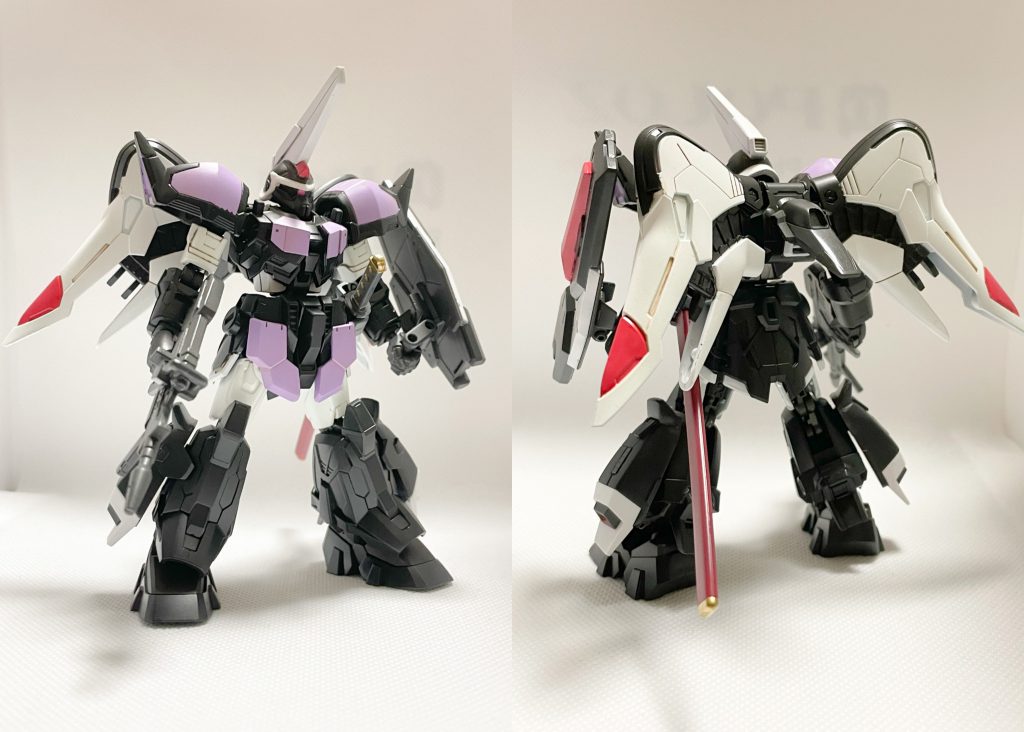 肩はゲルググから、ふくらはぎの追加装備はザクウォーリアからそれぞれ流用