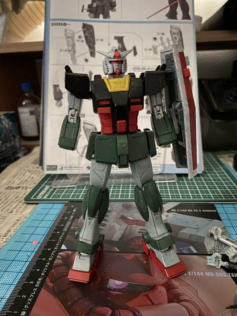 塗装終了!角が変わっていますが地震の影響で折れてしまいました。