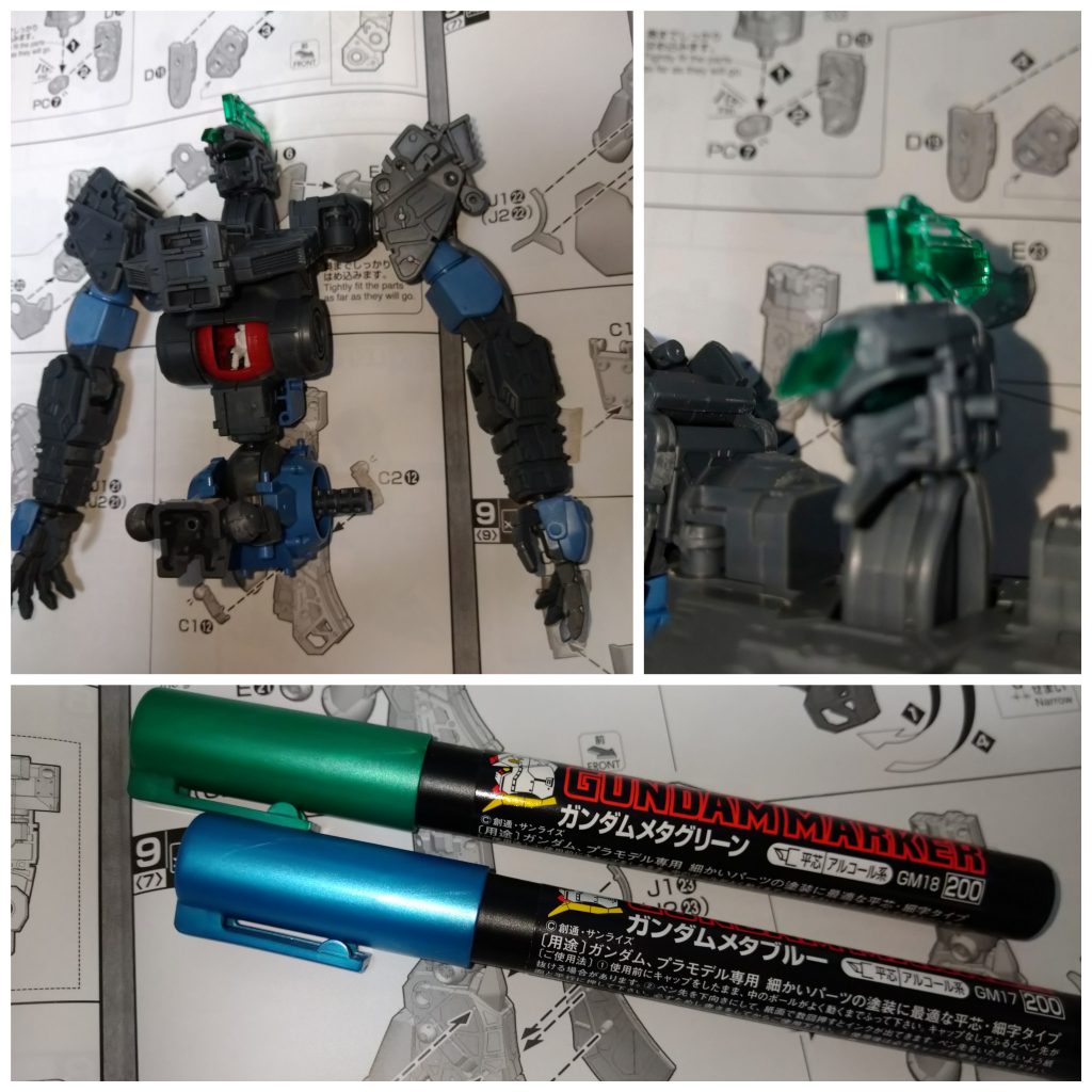 センサー類はガンダムマーカーで