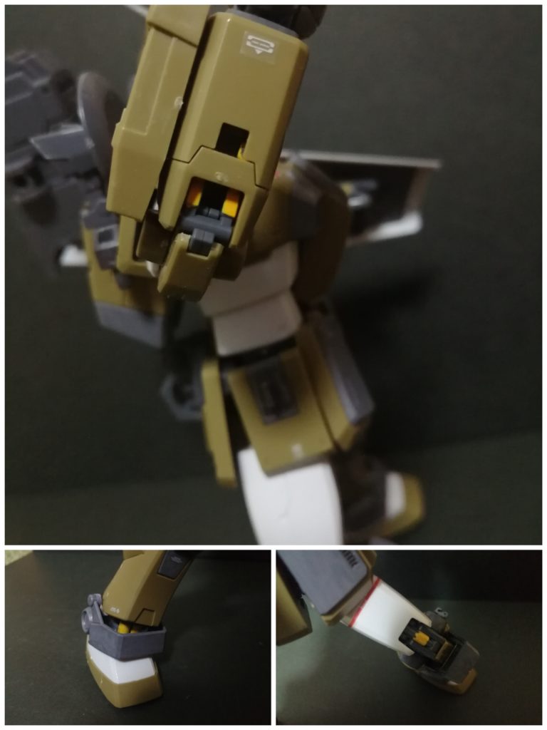 グレー部分の色が気に入らなかったのでマーカーのグレーで塗装フレームの一部を黄色に