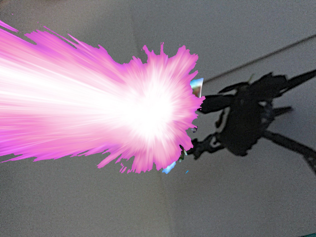 星型ワープホールから一斉にビームを出す化け物攻撃